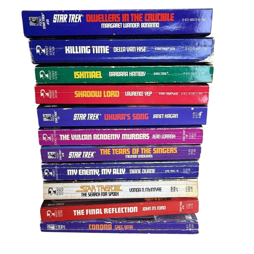 Star Trek Pocket Books Paperback Novel Lot of 11 Vintage 1980s Sci-Fi Books
